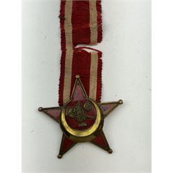 WWI Ottoman Empire Turkish Gallipoli Star, the reverse with the pin fixing and marked ‘B B & Co’