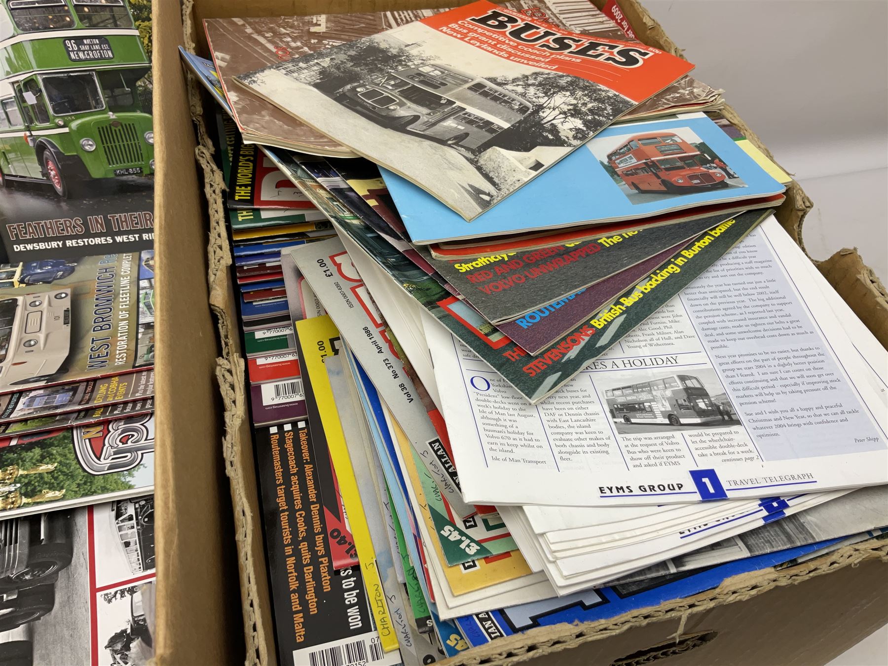 Collection of bus related magazines dating from the 1960s and later, to include Buses Illustrated Magazine, by Ian Allen, Bus & Coach Preservation magazine, Bus Fayre magazine, together with books relating to trans, railway interest etc in six boxes