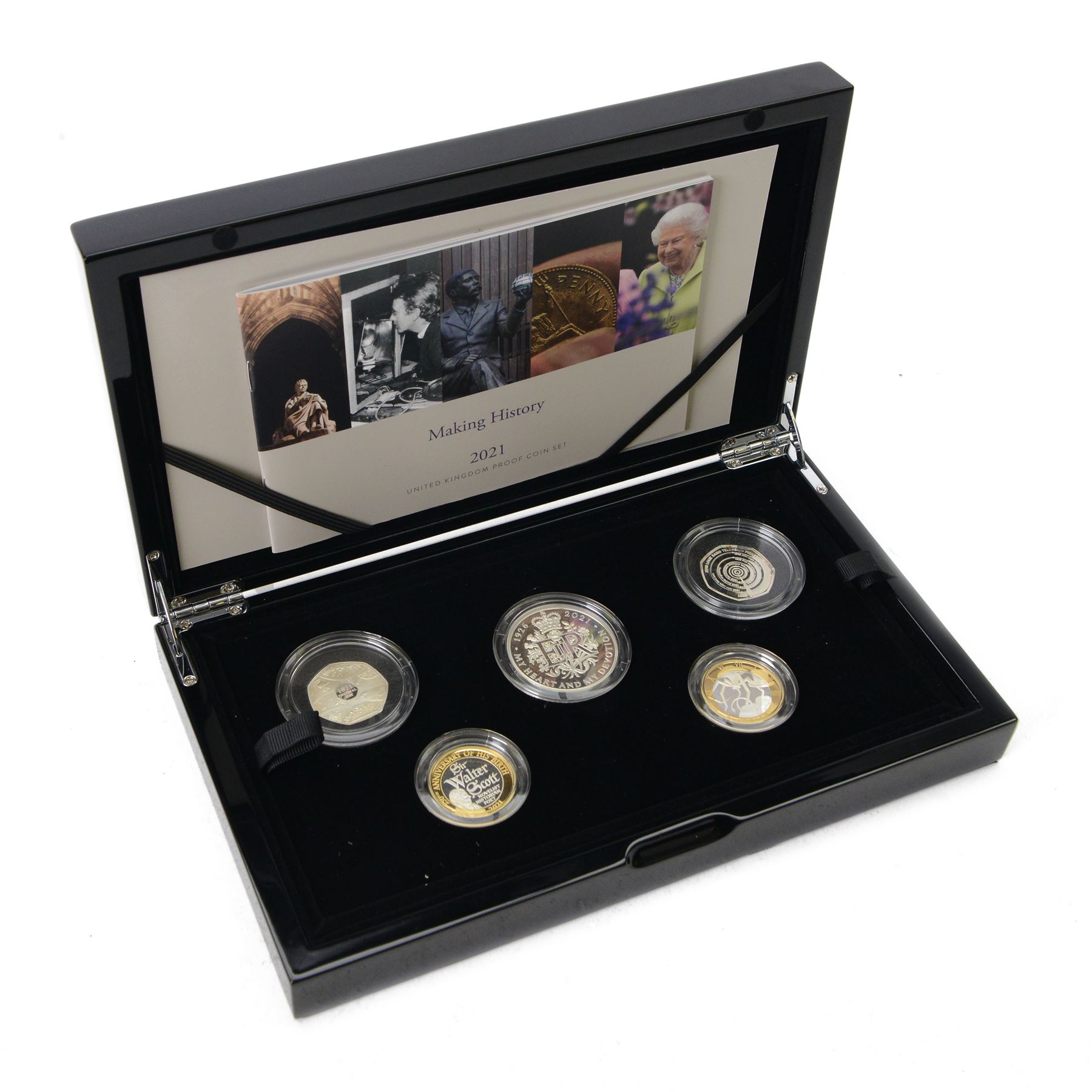 The Royal Mint United Kingdom 2021 'Making History' silver proof piedfort five coin set, cased and boxed with certificate
