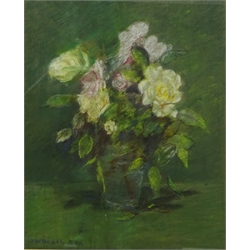  Still Life of Flowers, pastel signed by James William Booth (Staithes Group 1867-1953) 42cm x 34cm  Provenance: Purchased from Mr Booth's widow in the 1970s  