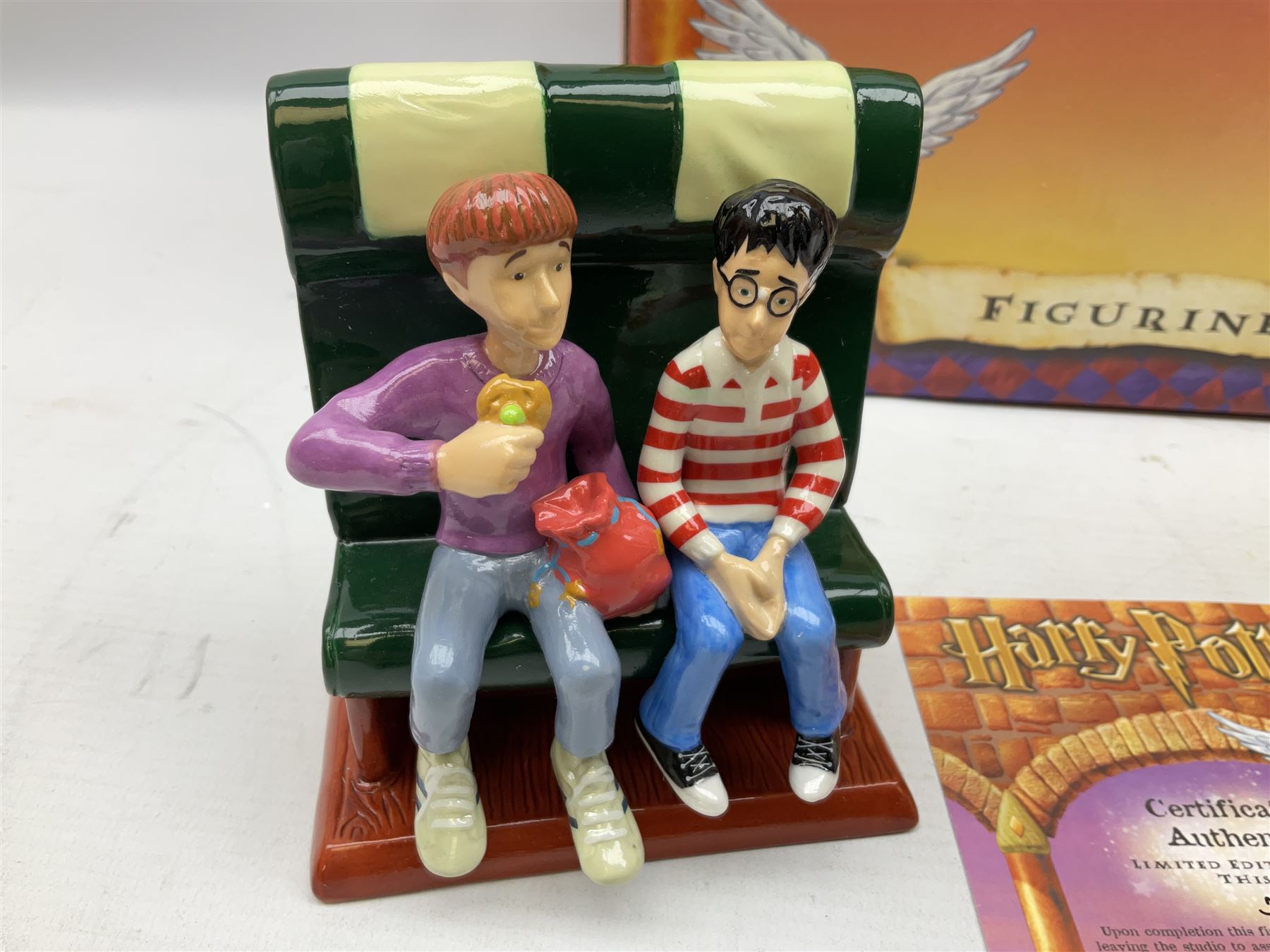 Three Royal Doulton limited edition Harry Potter groups - 'Harry's 11th Birthday' No.2967/5000; 'The Journey To Hogwarts' No.990/5000; and 'The Friendship Begins' No.3969/5000; all boxed with certificate (3)