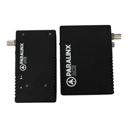 Paralinx Ace wireless transmitter and receiver set, with two SmallRig magic arms, associated cables including four D-tap to two-pin lemo cables, two short and one long SDI cables and SmallRig clamp, contained within Peli 1400 case