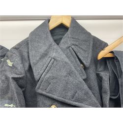 British RAF uniform, including jacket and trousers, modern RAF uniform buttons and a collection of reproduction wartime newspapers