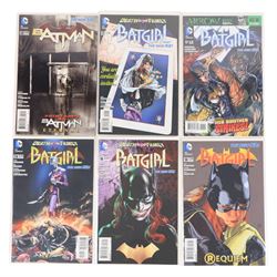 Seventy-eight modern DC comic books circa 2012-2014, including Batman, Batman Eternal, Batman The Dark Knight, Batman Detective, Teen Titans and Batgirl, together with a 1988 DC Batgirl #1 