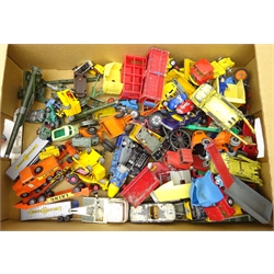  Unboxed and playworn die-cast models by Dinky, Corgi, Lesney, Britains, Tri-ang etc including Chipperfields Circus, Dublo van, Minic liner etc  