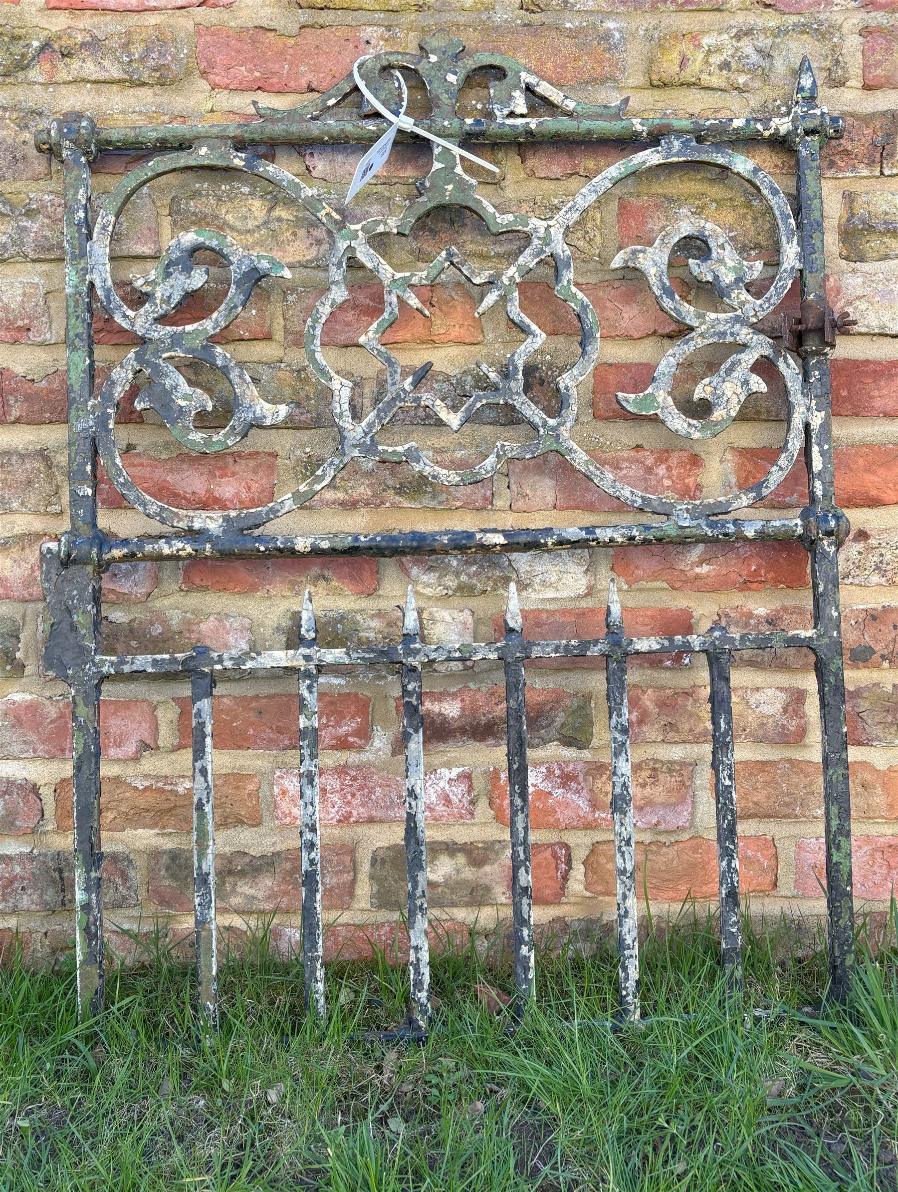 19th century wrought iron pedestrian gate. H109cm, W86cm.  - COLLECTION BY APPOINTMENT FROM: The White House, Thirsk Road, Easingwold, York, YO61 3NF - CALL 01723 507111 TO ARRANGE