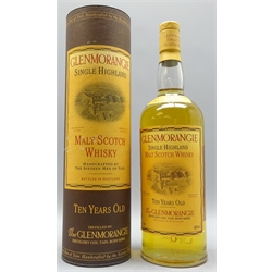  Glenmorangie Single Highland Malt Scotch Whisky, 10 years old, 1ltr, 40%vol, in tube,  1 bottle,    