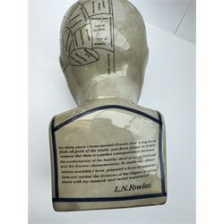 Phrenology head H29cm  and a Palmistry hand H28cm