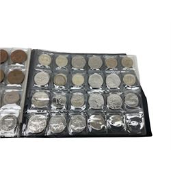Mostly Great British Queen Elizabeth II commemorative coins from circulation, including full set of twenty-nine 2011 Olympic Games fifty pence pieces, the Snowman 2018, 2019 and 2020 fifty pences, two 2018 and two 2019 Paddington fifty pences, 2016, 2017 and 2018 Beatrix Potter fifty pences, 2020 Winnie the Pooh, 2020 Diversity Built Britain, 2020 Peace Prosperity and Friendship with all Nations etc (eighty-one GB commemorative fifty pence coins in total), small number of Isle of Man, Falkland Islands etc, four 2002 Manchester Commonwealth Games two pound coins, 2006 Brunel two pounds, 2009 Charles Darwin two pounds, 2011 Mary Rose two pounds etc (thirty-seven GB commemorative two pound coins in total), 1986, 1989 and 1995 two pound coins, Bailiwick of Guernsey 1998 two pound coins etc, housed in a ring binder folder