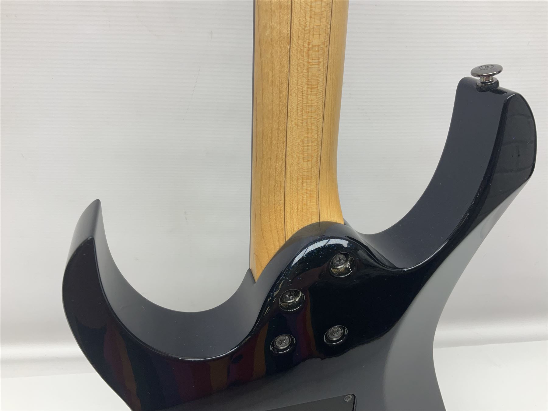 Ibanez Prestige RG1570 Mirage Blue electric guitar in black with tremolo arm, serial no.FO812696, L98.5cm; in original Ibanez fitted hard case marked Team J Craft