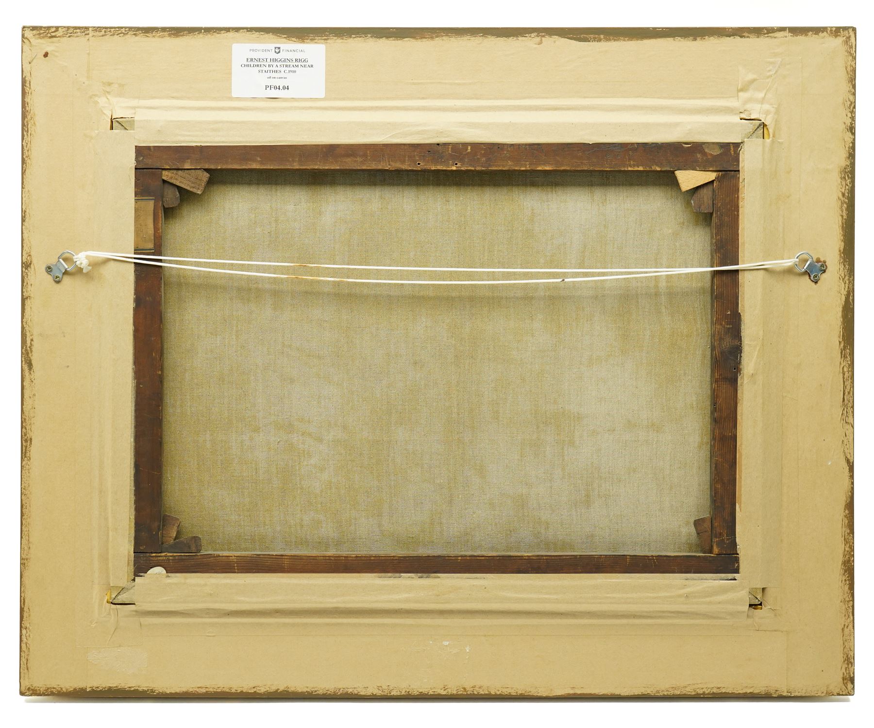 Ernest Higgins Rigg (Staithes Group 1868-1947): Children Playing in a Stream near Staithes, oil on canvas signed 50cm x 67cm