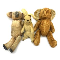 Three 1950s animals comprising unusual h