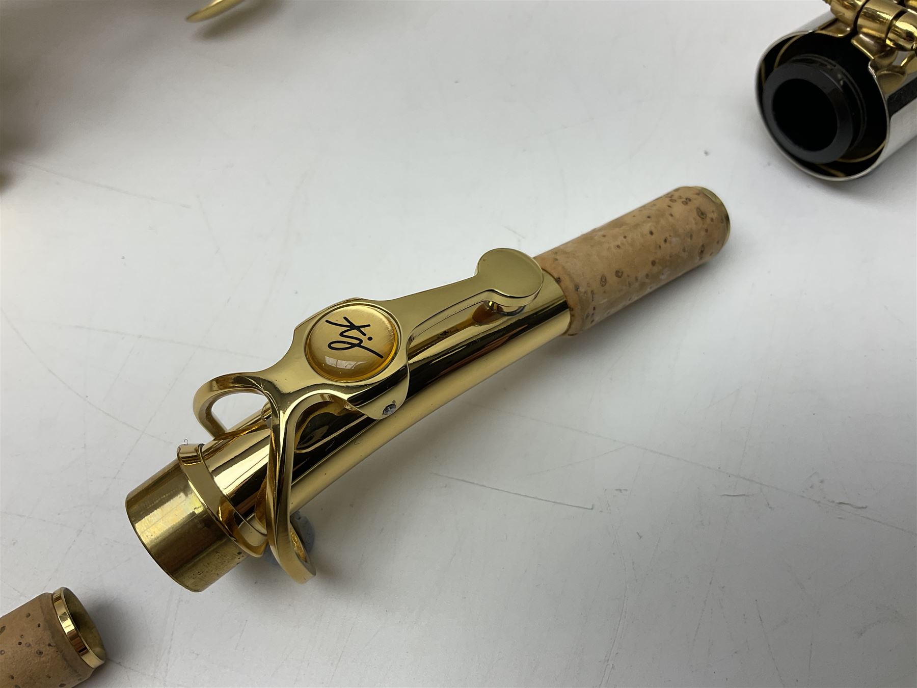 Trevor James The Horn Classic II brass straight soprano saxophone, serial no.T1255; in lightweight carrying case with accessories