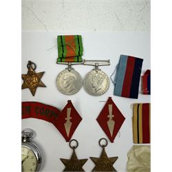 WWI 1914-1915 star named to '14208 Pte G. Marsh York; R' together with six WWII medals, including The Defence medal, The Italy Star, The African Star etc  