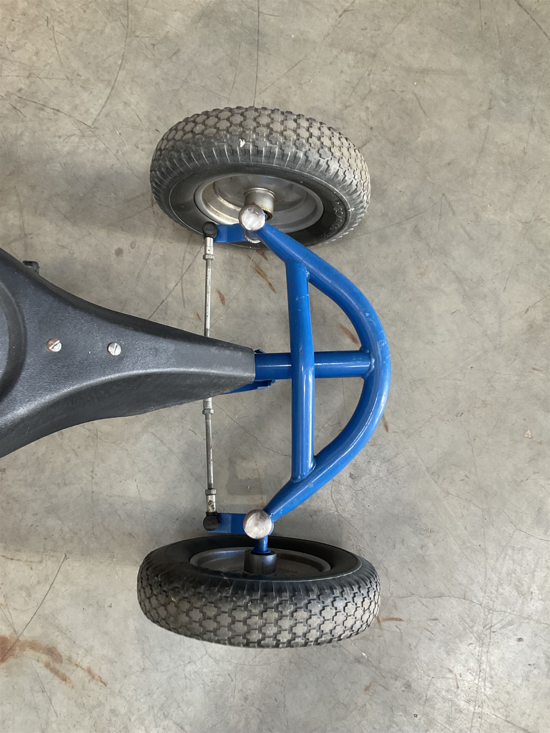 Tectake Kart two-seater blue-go kart with brake