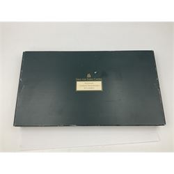 Graf Von Faber-Castell Pencil Cassette, housed in alder wood presentation box with mirrored hinged lid, containing platinum plated Perfect Pencil, sharpener, four erasers and four replacement pocket pencils with native alder handles hand-selected by Nuremberg woodcarvers, with certificate, cloth and original green box
