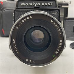 Mamiya RB67 Pro-S camera body, serial no. C559634, with 'Mamiya - Sekor C 1:3.8 f=90mm' lens, serial no. 75999, Mamiya RB 6x8 Pro-S 120 Roll Film Holder and Mamiya Polaroid back holder, with carry case and original boxes 