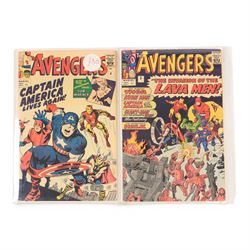 Two Marvel Silver Age 1964 'The Avengers' comic books, comprising issues #4 and #5