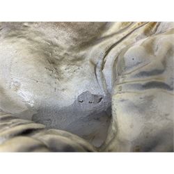 Composite model of a seated Basset Hound, H34cm