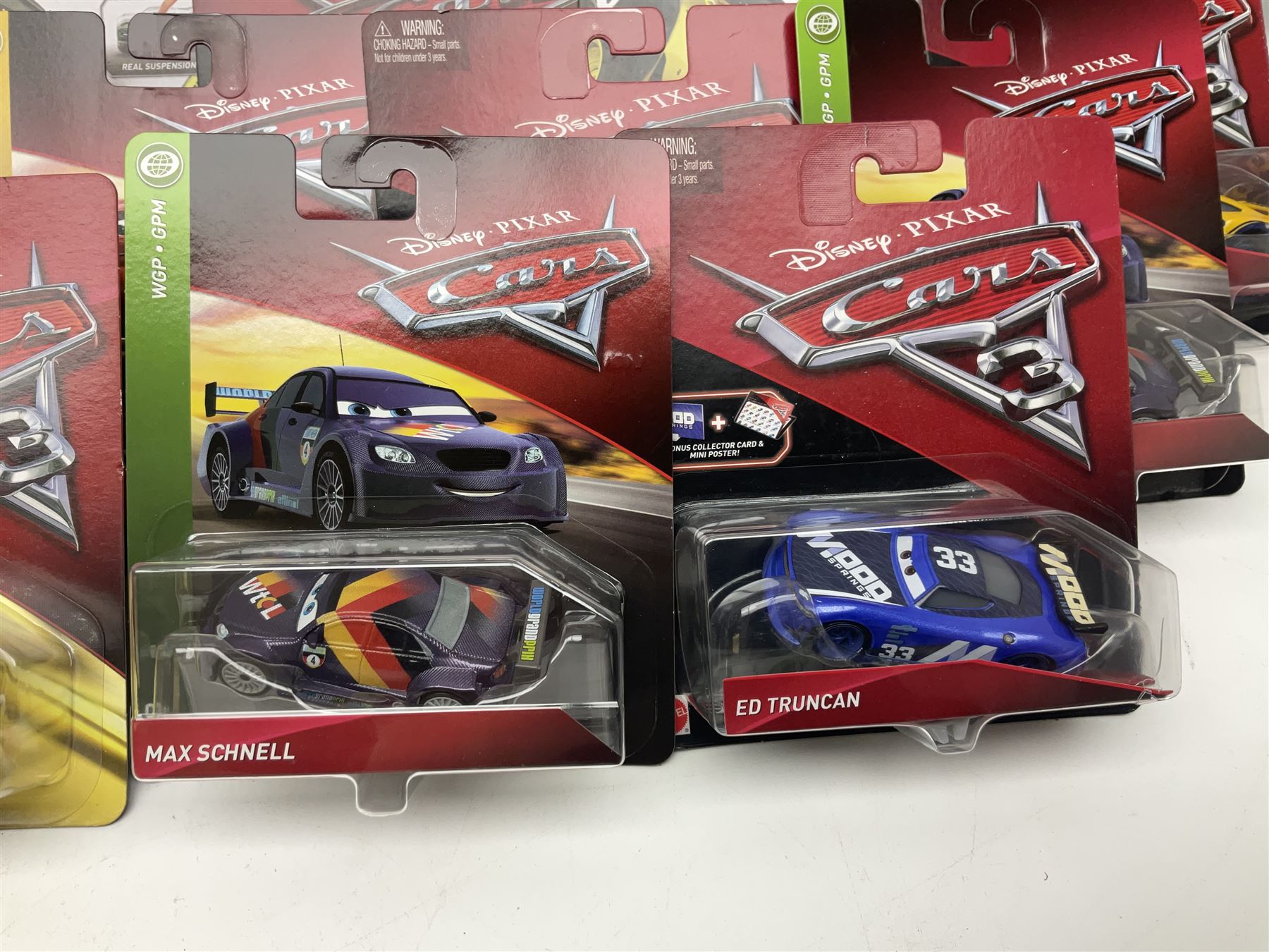 Disney Pixar 'Cars' - thirty-four Mattel carded die-cast models; all in unopened blister packs (34)