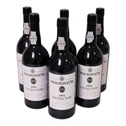 Warre's 1991 vintage port, 750ml 20% vol, six bottles