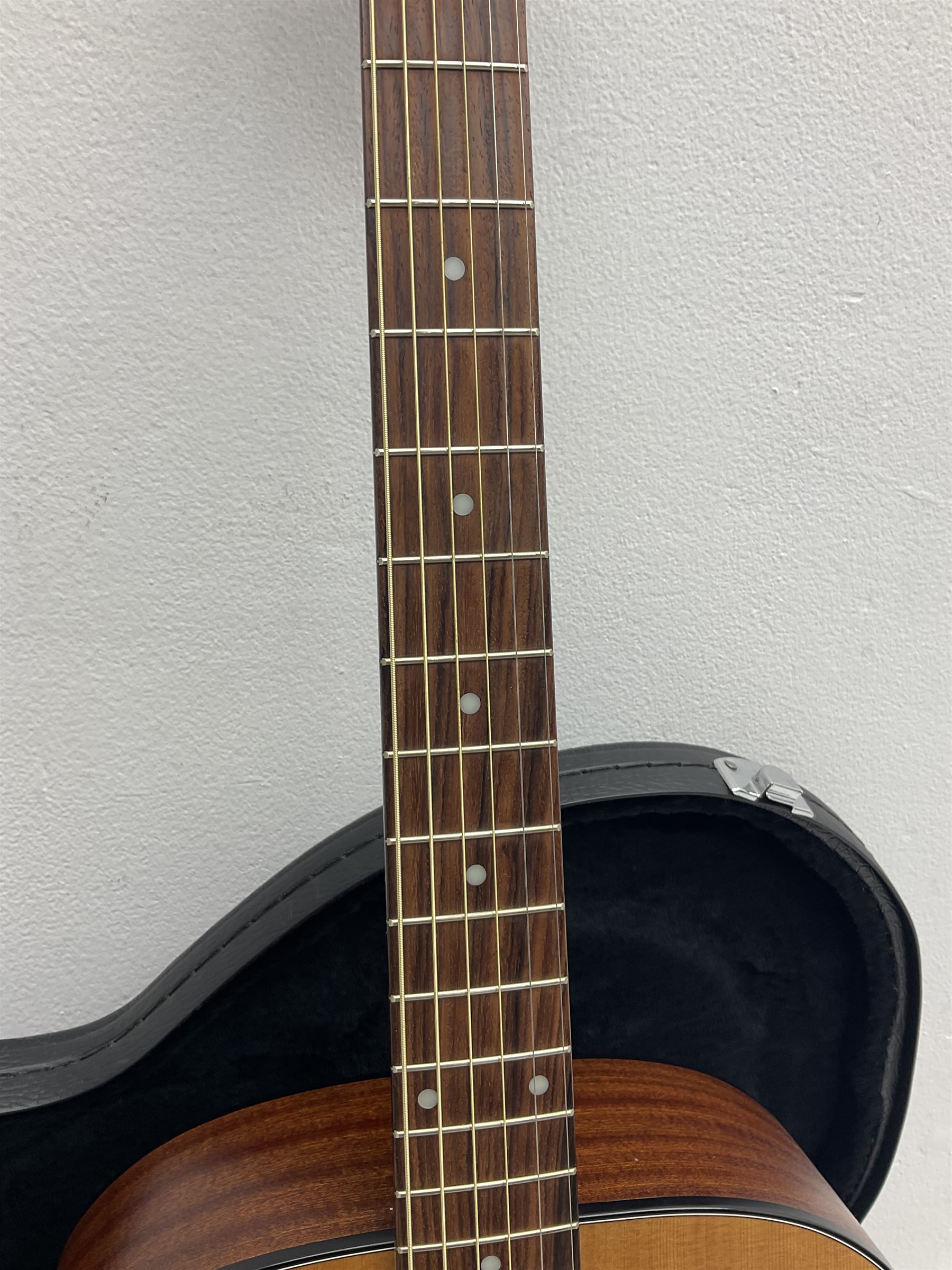 2008 Taylor Model 114 acoustic guitar with mahogany back and ribs and spruce top, serial no.20080825837, L104.5cm; in Taylor hard carrying case with paperwork