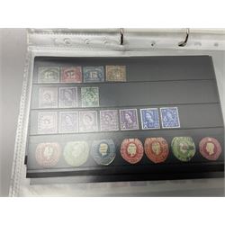 Great British and World stamps, including Queen Victoria penny black with red MX cancel, Queen Elizabeth II GB stamps, Australia, Austria, Barbados, Belgium, Brazil, British Guiana, Canada, Ceylon, Cyprus, Denmark, Egypt, Ireland, Finland, France, Germany, Gibraltar, India etc, house in various albums, folders and loose
