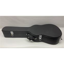 Harmony Model H6360 acoustic guitar in mahogany with spruce top, L103cm overall; and 1970s B&M (Barnes & Mullins) Concert Grande acoustic guitar, L101.5cm overall; each in hard carrying case (2)