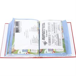 Comprehensive collection of approximately one-hundred and seventy Scarborough FC football programmes for the 1996/97, 1997/98 and 1998/99 seasons, all filed within six dedicated Scarborough FC red Home and Away binders