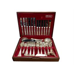 Oneida canteen, together with silver plated goblets, Poole dish, glass decanter and other collectables 