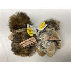 Charlie Bears - limited edition Minimo Collection 'Cappuccino' No.184/1000 and 'Espresso' No.21/1000; each with labels and complete with purpose made ceramic cups and saucers; Bearhouse emu; and Alpaca Collection teddy bear No.5800S (4)