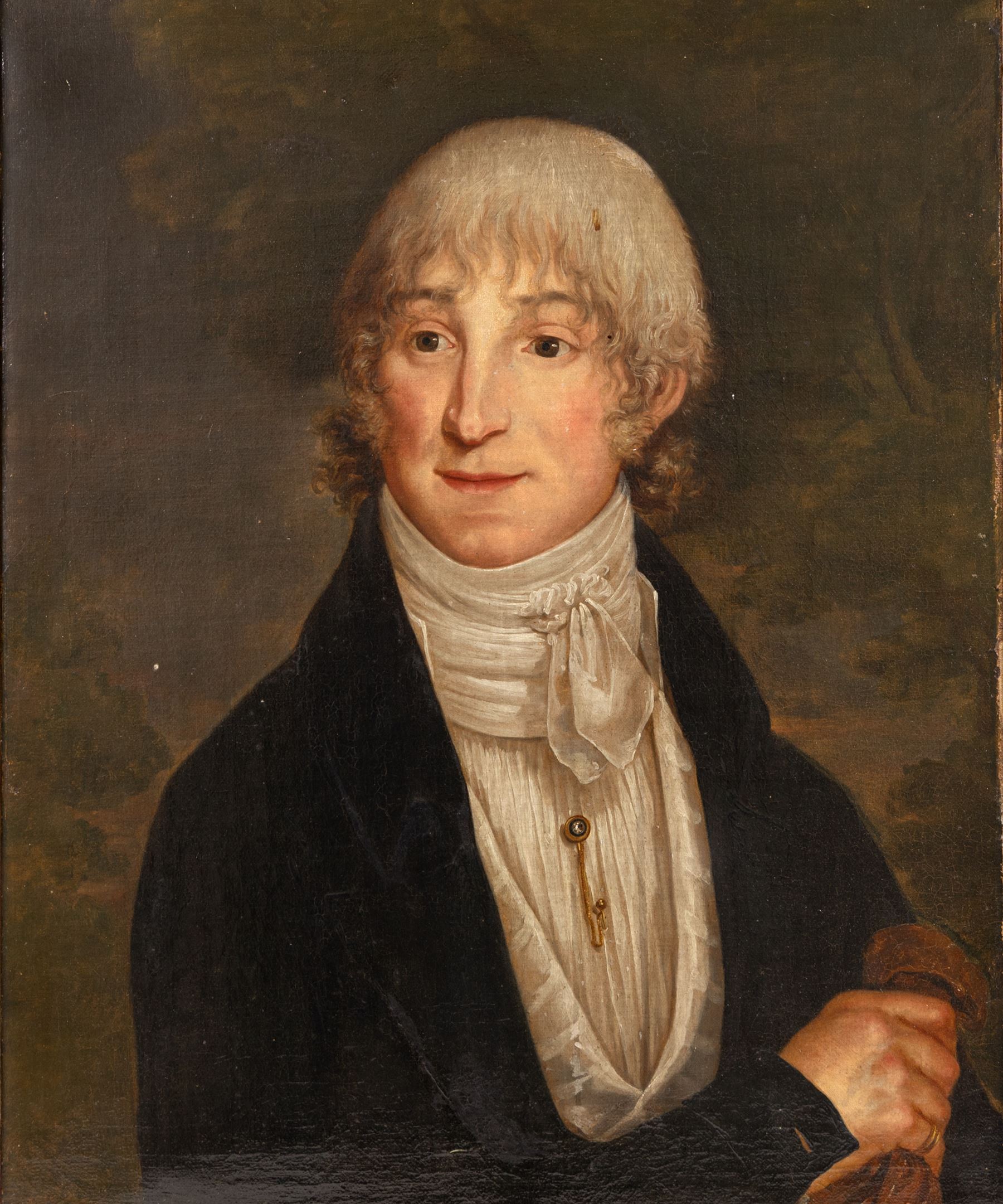 English School (Early 19th century): Portrait of a Regency Gentleman, oil on canvas unsigned 60cm x 49cm