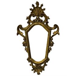 Small 19th century giltwood shell mirror
