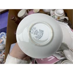 Collection of Wedgwood Jasperware, to include candy box with lid, miniature vase, trinket dishes, together with other collectables in six boxes 