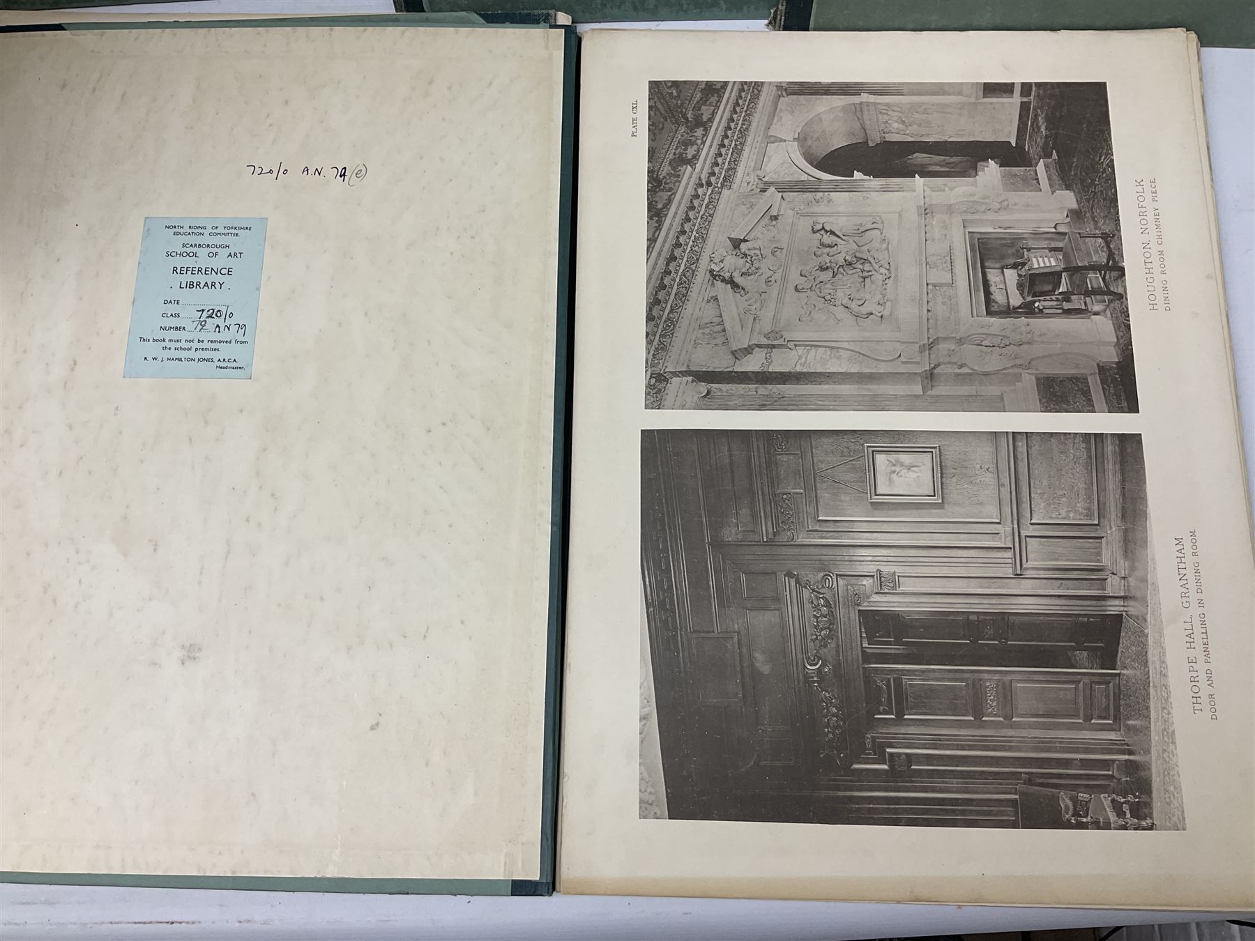 Belcher & Macartney: 'Later Renaissance Architecture in England', london Batsford, in six parts of loose folio form including plates and photographs, Twelve volumes of The Wren Society architectural books, and other architectural books and folios  