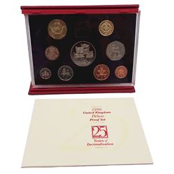 Three The Royal Mint United Kingdom proof coin collections, dated 1989, 1996 and 1998, all cased with certificates 