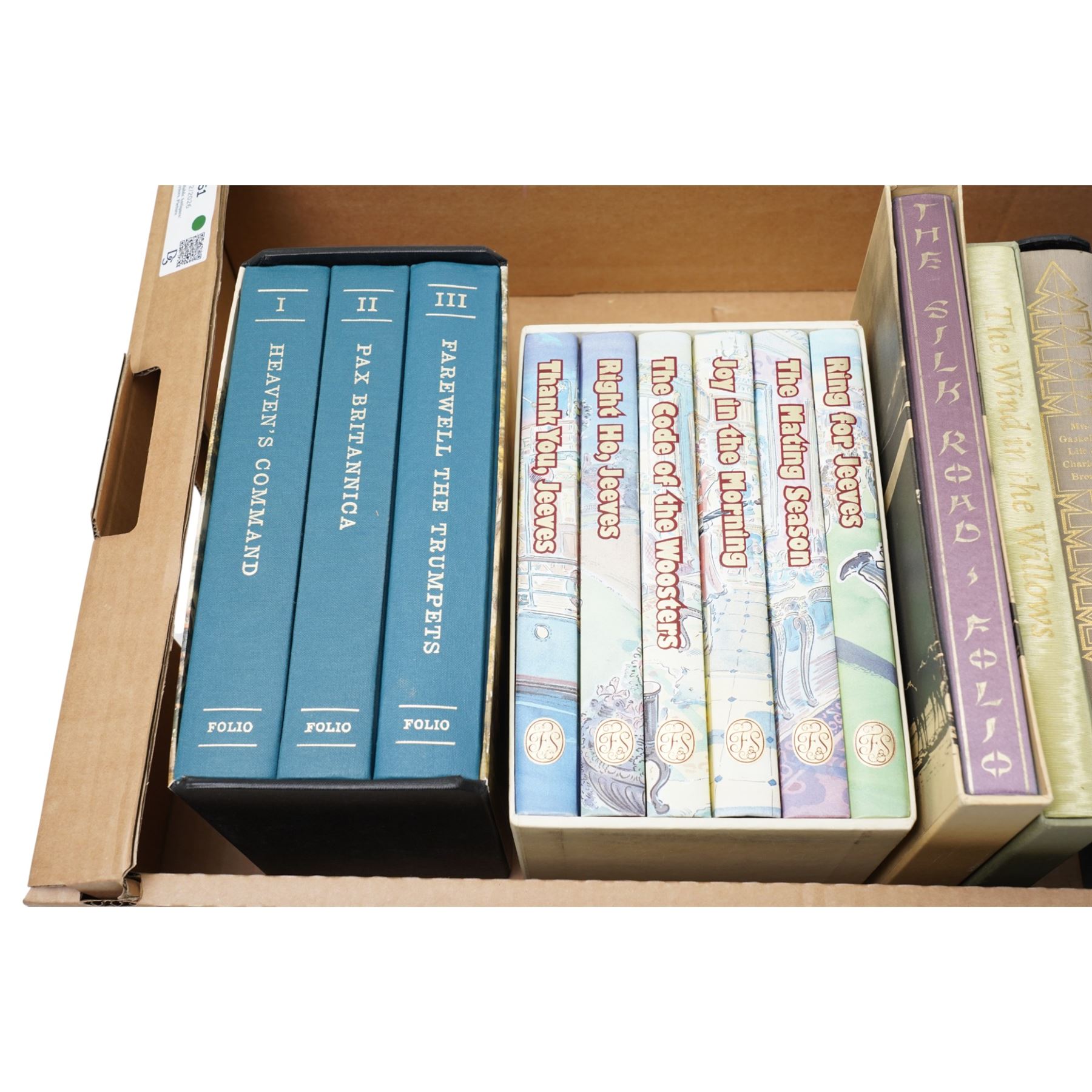 P G Wodehouse 'Jeeves and Wooster' six volumes, James Morris 'Pax Britannica' three volumes and various others mostly in slip cases