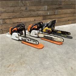 Stihl MS260, Stihl MS026,  Talon MS40A petrol chainsaws