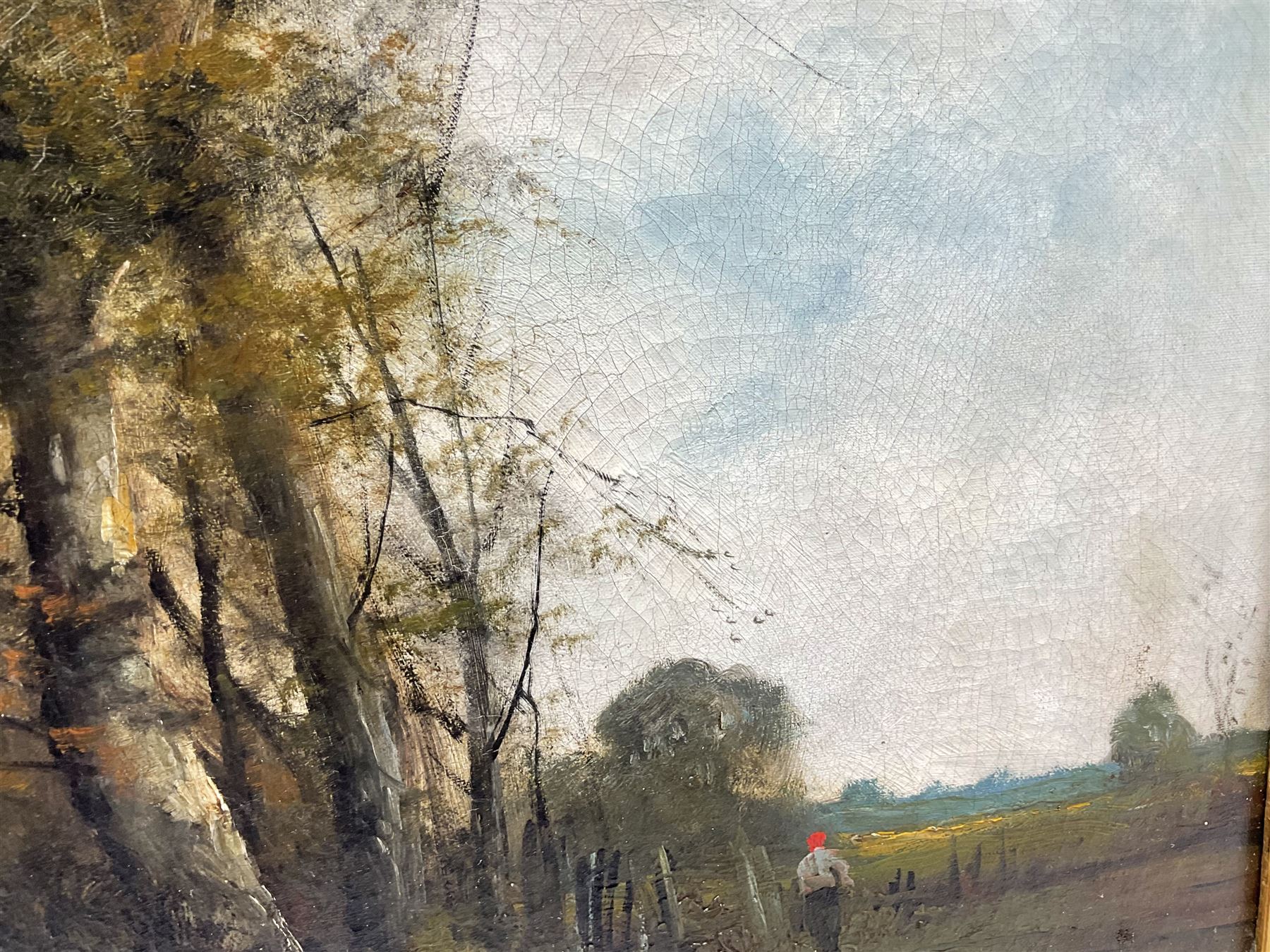 English School (early 20th century): Edge of the Woods, oil on canvas indistinctly signed 31cm x 40cm
