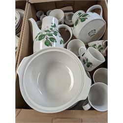 Royal Albert Rose Arbour tea and dinner service, including plates, bowls, jugs, serving bowl etc in three boxes 