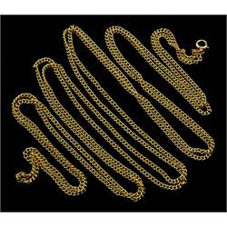 Early 20th century gold guard/necklace chain, with later gold clasp