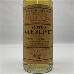Glenlivet, 12 year old Scotch whisky, distilled May 1968 and bottled June 1980 for Peter Dominic Ltd, London, 75cl, 40% volume