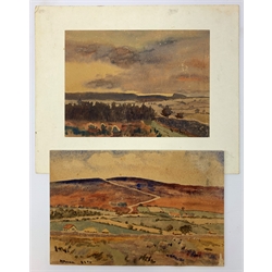 D J Bevan (British mid 20th century): The North Yorkshire Moors, two watercolours signed 18cm x 28cm & 17cm x 23cm (unframed) (2)