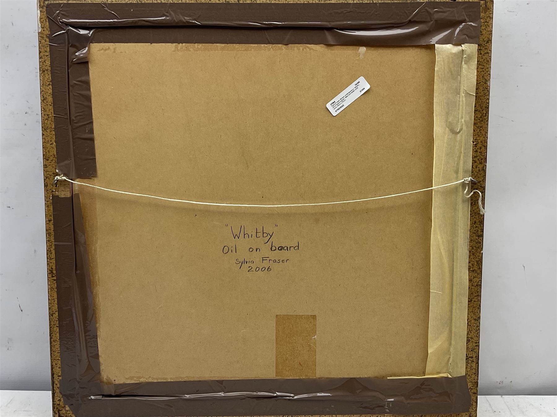 Sylvia Fraser (British contemporary): 'Whitby', oil on board signed, titled and dated 2006 verso 44cm x 45cm