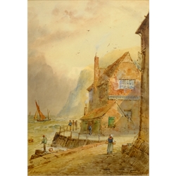 Edward Nevil (British fl.1880-1900): Cod and Lobster 'Staithes', watercolour signed and titled 38cm x 27cm