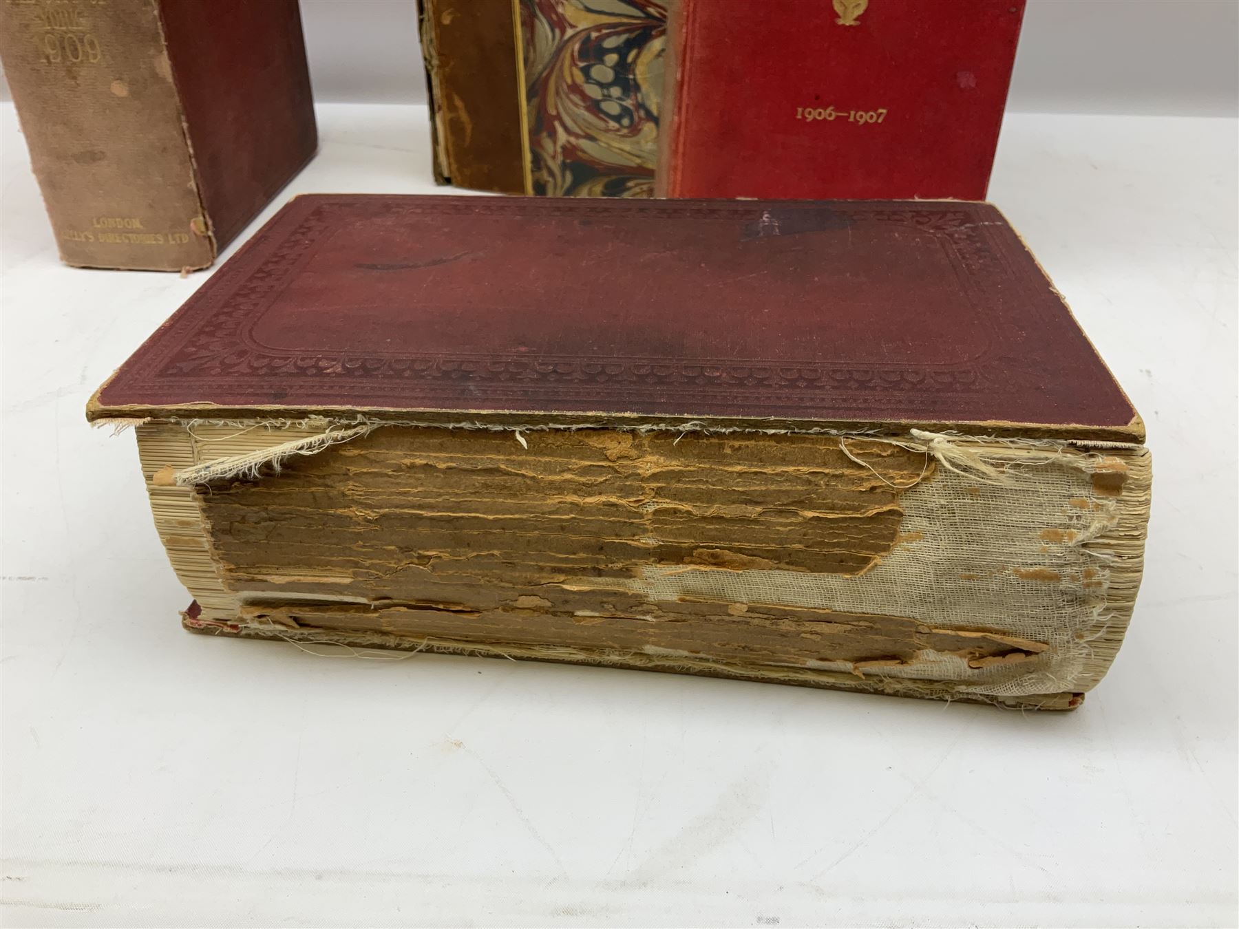 Kelly`s Directory of the North and East Ridings of Yorkshire, 1909, with maps together with The Antiquities and History of the Town of Beverly, History, Topography and Directory of East Yorkshire and Baily's Hunting Directory 1906-1907, with maps 