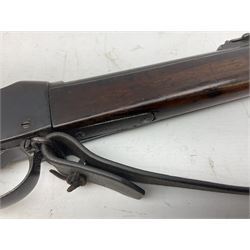 19th century .577/450 Enfield Martini Henry No.4 Mark 1 long lever rifle, dated 1887, the 82.5cm barrel with two barrel bands, ramrod under and bayonet fitting, original leather sling NVN 126cm RFD ONLY