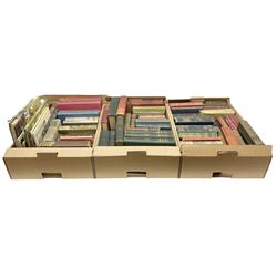 Collection of books, to include four volumes of Cassell's Popular Gardening, Illustrations of British Flora, Flowers of the Field, etc, in three boxes 