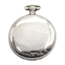 George IV fusee pocket watch by D Gafs, 42 Oxford Street London, No. 452,  engraved balance cock decorated with a mask and diamond endstone, white enamel dial with Roman numerals and subsidiary seconds dial, case by John Dyer, London 1822