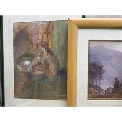 Collection of original watercolours, artists to include Joseph Haslam Hawkswoth (British 1827-1908), Norman Wilkinson, Moffat Peter Lindner (British 1852-1949), Albert Charles Dodds, Miller Smith etc (13)